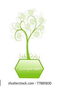 vector ecology green tree