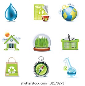 Vector ecology icon set. Part 3