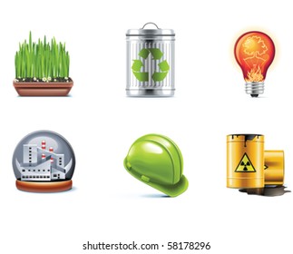 Vector ecology icon set. Part 2