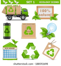 Vector Ecology Icons Set 1