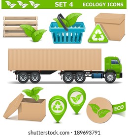 Vector Ecology Icons Set 4