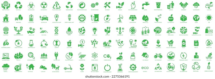 Vector Ecology and Industry Related icon set. icon related of ecology