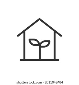 Vector ecology line icon. Symbol in trendy outline style. Vector illustration isolated on a white background. 