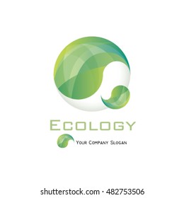 Vector ecology logo, concept, branding logotype design in eps, nature logotype
