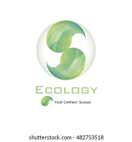 Vector ecology logo, concept, branding logotype design in eps, nature logotype