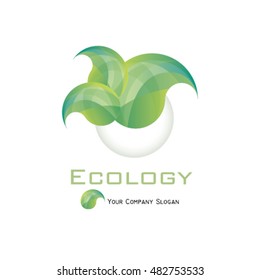 Vector ecology logo, concept, branding logotype design in eps, nature logotype