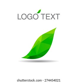 Vector ecology logo or icon in eps, nature logotype
