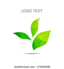 Vector ecology logo or icon in eps, nature logotype