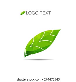Vector ecology logo or icon in eps, nature logotype