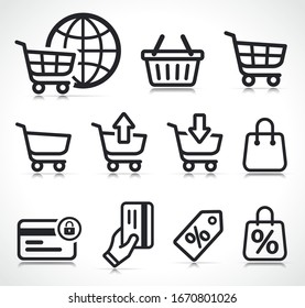 Vector ecommerce icons symbol set