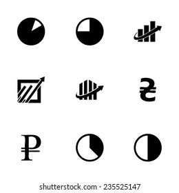 Vector economic icons set on white background