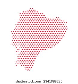 Vector Ecuador Dotted Map Illustration, kann für Geschäftsdesigns, Präsentationen oder alle geeigneten Designs verwendet werden.