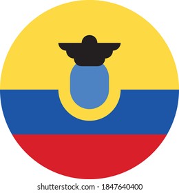 Vector - ecuador Flag Button Icon