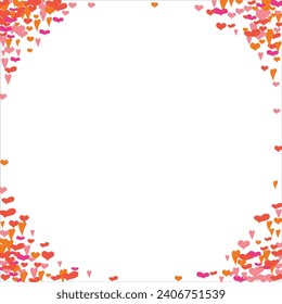 Vector edging, ribbon, border from hearts. Hand-drawn romantic pattern. Valentine's Day. Banner template. Vector illustration.