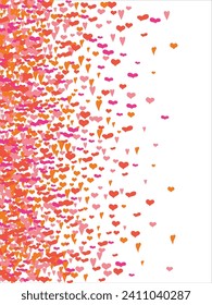 Borde vectorial, cinta, borde de corazones. Patrón romántico dibujado a mano. Día de San Valentín. Plantilla de banner. Ilustración vectorial.
