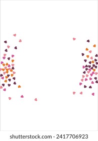 Borde vectorial, cinta, borde de corazones. Patrón romántico dibujado a mano. Día de San Valentín. Plantilla de banner. Ilustración vectorial.