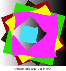 Vector - Edgy, jagged circular, circle element. Concentric shapes with distortion effect. Abstract design element.
