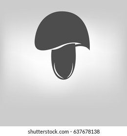 vector edible mushroom icon illustration on background