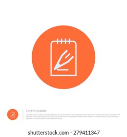 vector Edit document icon thin line for web and mobile, modern minimalistic flat design. Vector outline icon and offset colour on light white background