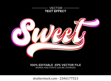 vector editable 3D text effect typography template,
