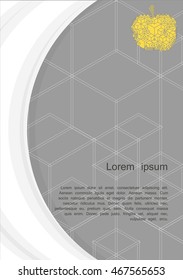 Vector editable A5 flyer or brochure template. Modern abstract geometric flyer design or cover for business presentation and magazine covers, annual reports and marketing generic purposes. 