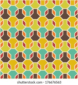 A Vector Editable Abstract Geometrical Retro Background