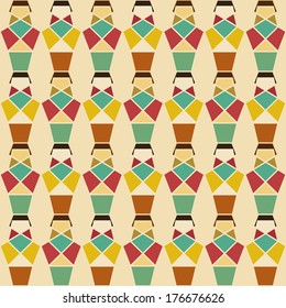 A Vector Editable Abstract Geometrical Retro Background