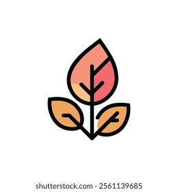 vector editable of autumn leaves