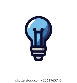 vector editable of blue bulb