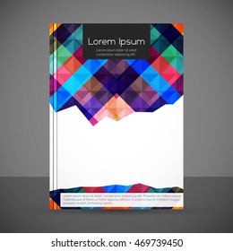 Vector editable Brochure Background. Abstract Creative geometric Flyer or book, Colorful Triangle Pattern. Cover , Layout , Magazine, Brochure , Poster , Website , Business card , etc template design
