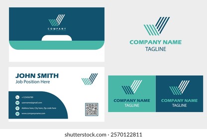 Vector editable Business card and logo