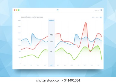 Vector editable business diagram graph. Light