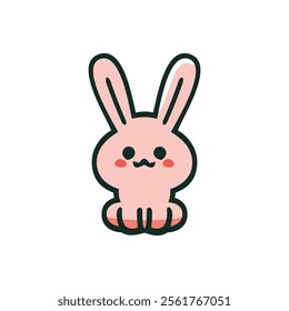 vector editable of cartoon bunny