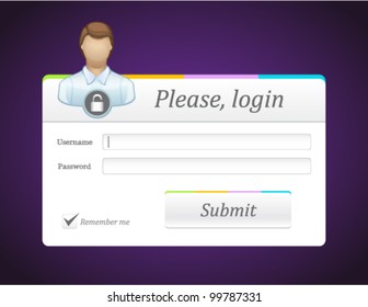 Vector editable contact form with person icon