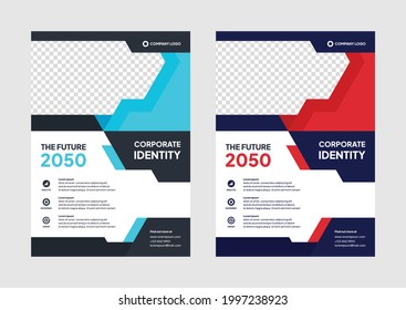 vector editable corporate brochure design template. professional business flyer modern design background. real estate promotion banner background illustration