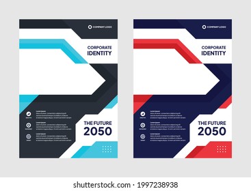 Vektorbearbeitbare Vorlage für Corporate Broschüren. professioneller Business-Flyer, moderner Design-Hintergrund. Bannerhintergrund zur Immobilienförderung