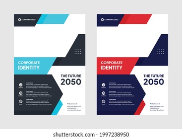 vector editable corporate brochure design template. professional business flyer modern design background. real estate promotion banner background illustration