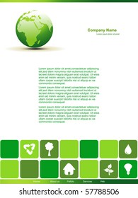 vector editable earth design page