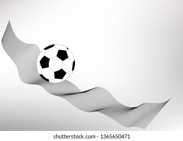 Vector editable fantastic football background with a soccer ball