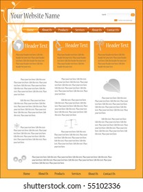 Vector editable full web template.