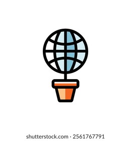vector editable of global concept