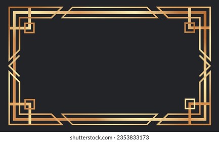 decoración de arte dorado editable vectorial encuadernación de borde de esquina vintage