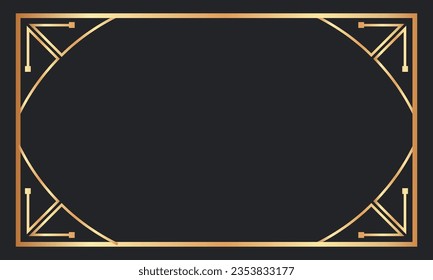 vector editable golden art decoration frames corner border background vintage