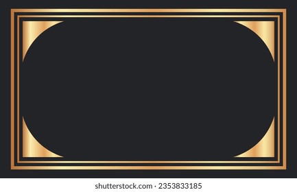 vector editable golden art decoration frames corner border background vintage