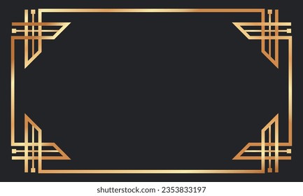 vector editable golden art decoration frames corner border background vintage