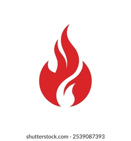 Vector editable gradient icon of fire with spark; The web illustration of flame without background.