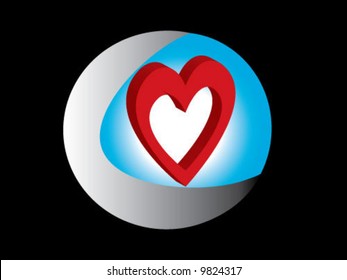 Vector editable heart