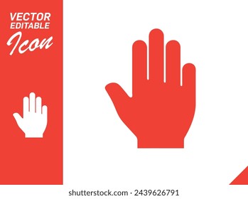 Vector Editable Icon Hand EPS10