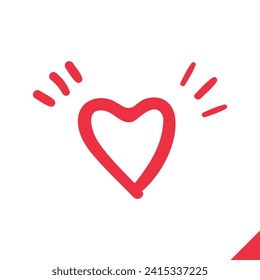 Ícono Editable vector corazón del Día de San Valentín