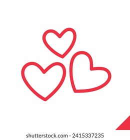 Ícono Editable vector corazón del Día de San Valentín
